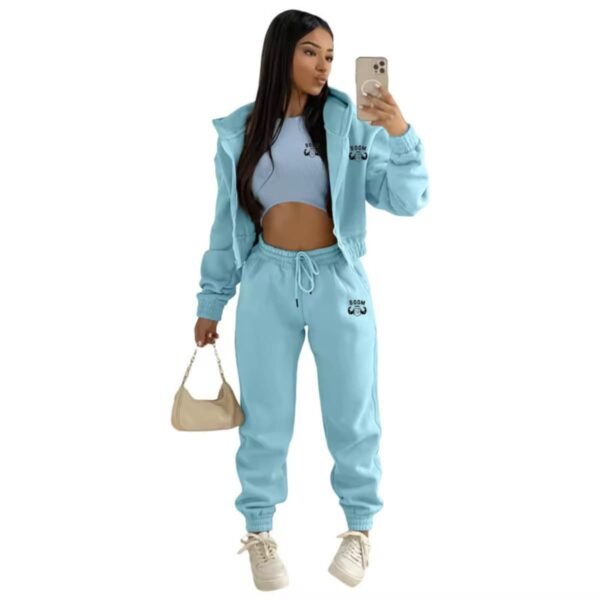 BoomDP Velvet Tracksuit https://boomdp1.com/producto/tracksuit-womens…ual-fitness-wear/ - Image 2