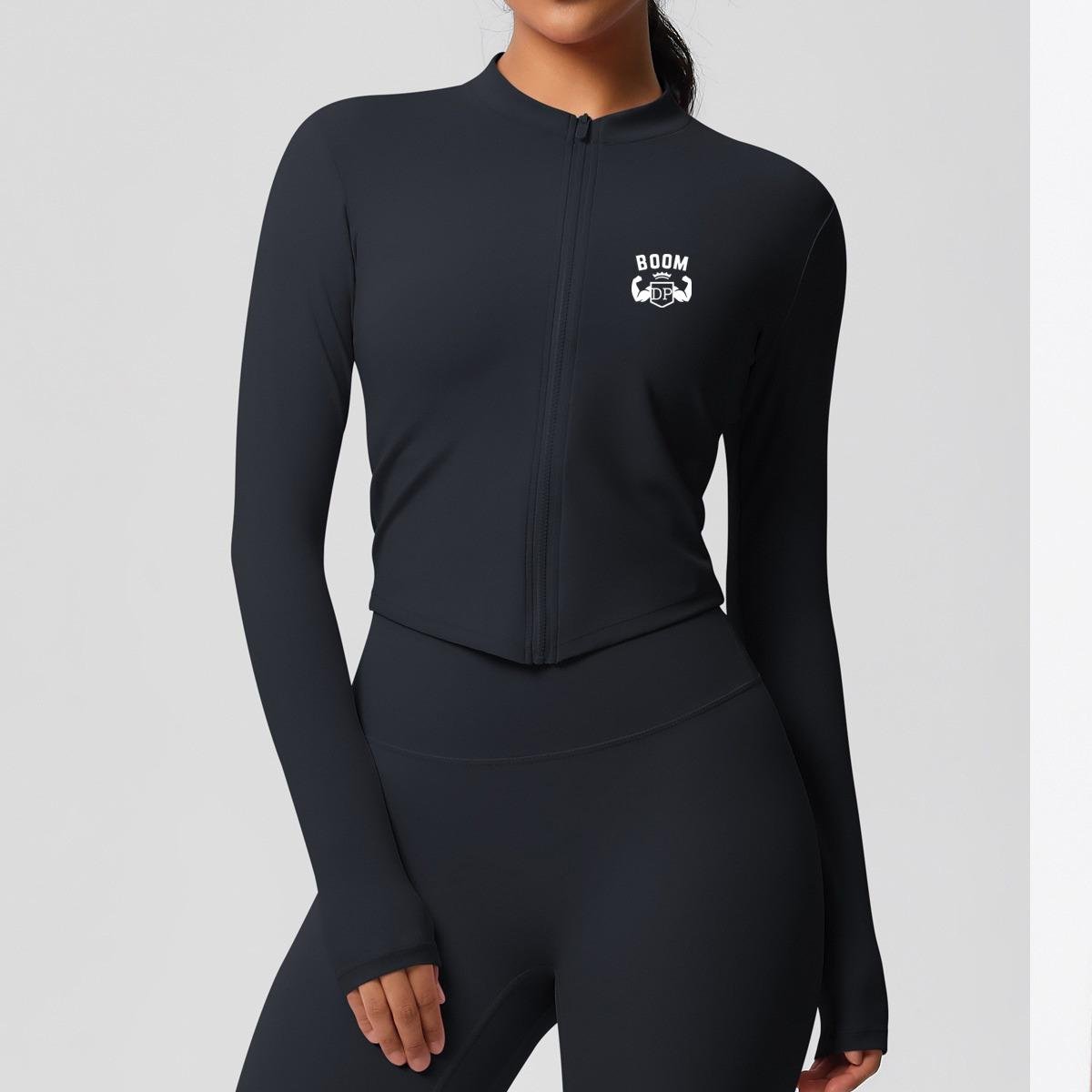 Women’s 3-Piece Fitness Yoga Set – High Elastic Nylon Spandex Gym Outfit | Crop Jacket + Bra + Skirt Shorts | Conjunto Deportivo Mujer - Image 11