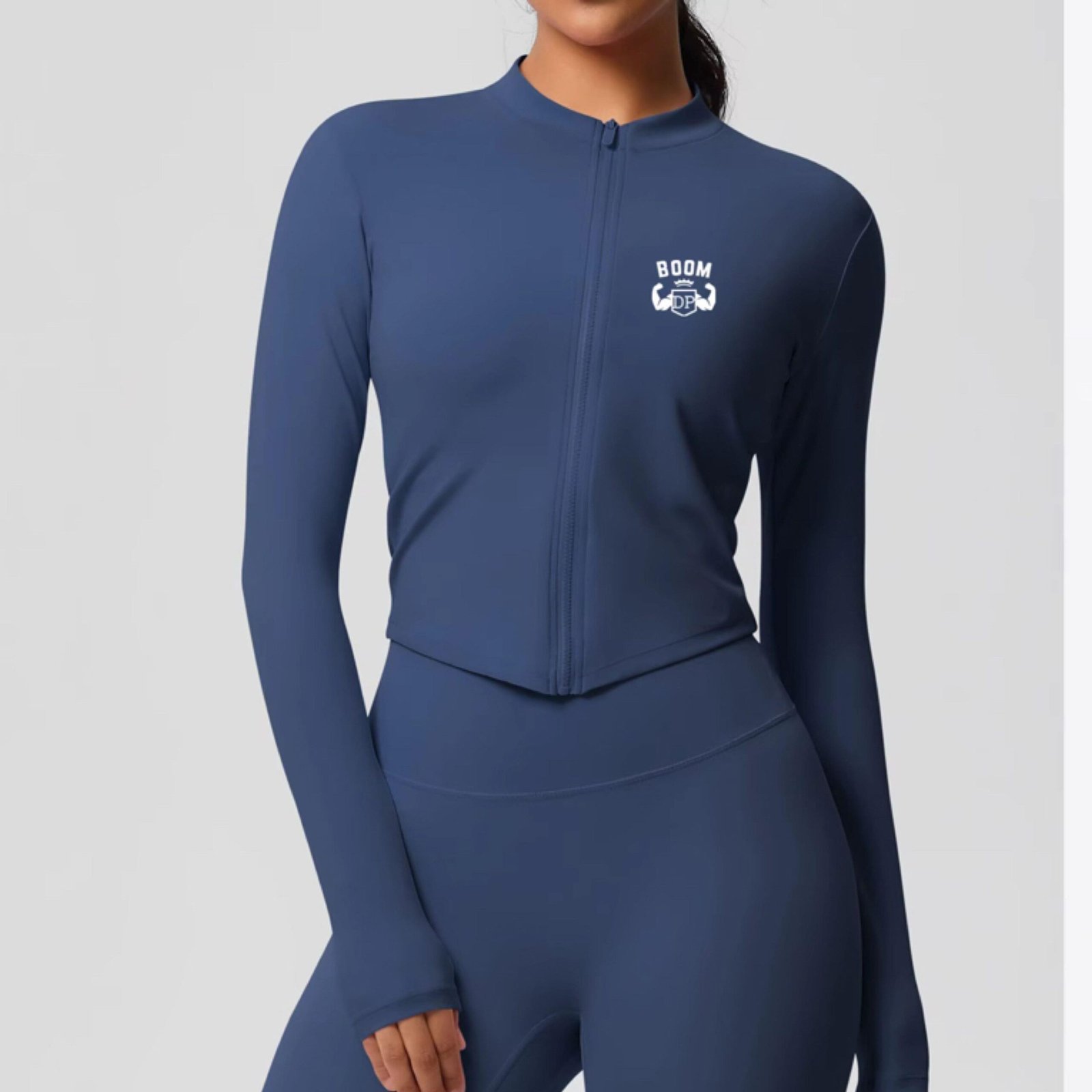 Women’s 3-Piece Fitness Yoga Set – High Elastic Nylon Spandex Gym Outfit | Crop Jacket + Bra + Skirt Shorts | Conjunto Deportivo Mujer - Image 6